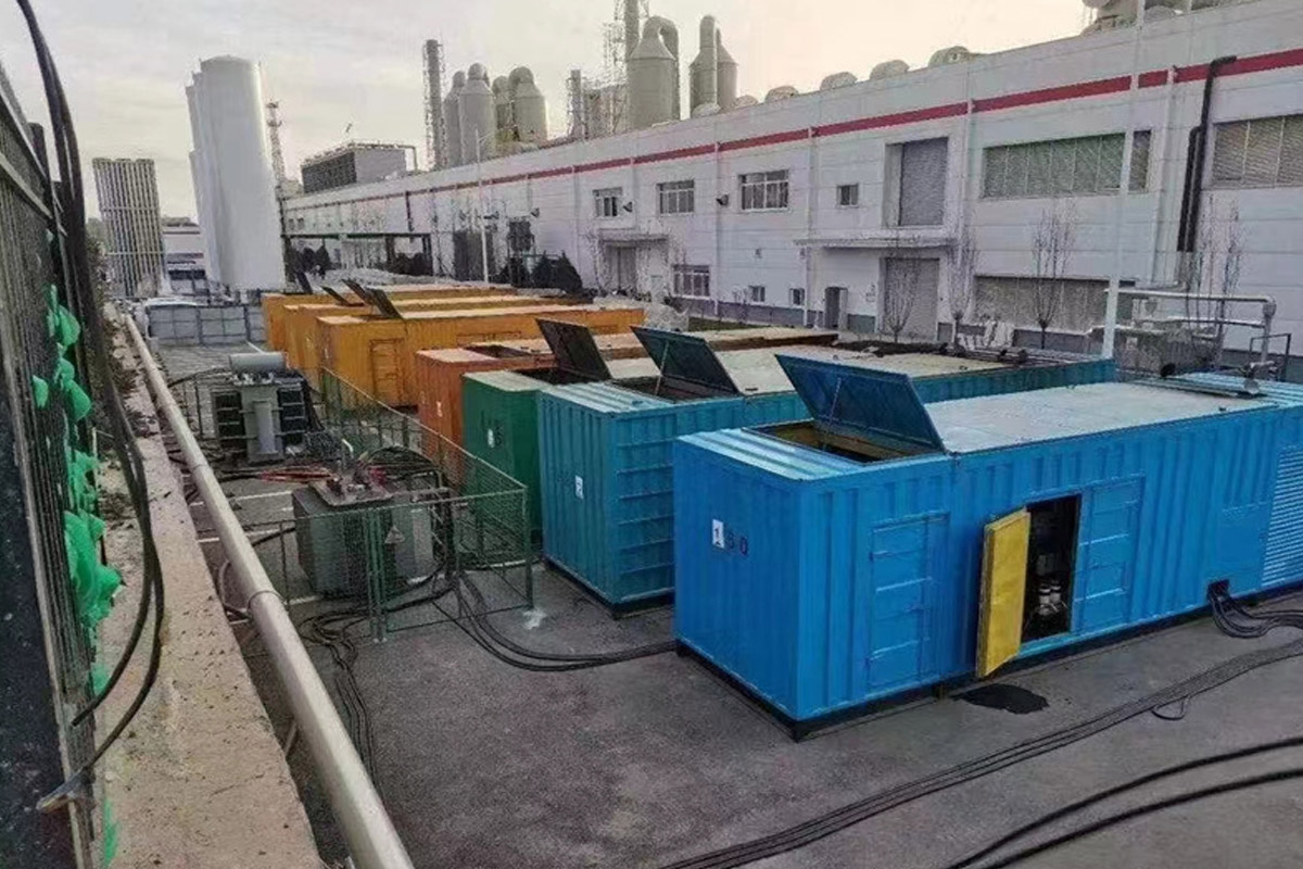 东澳镇发电机租赁施工现场